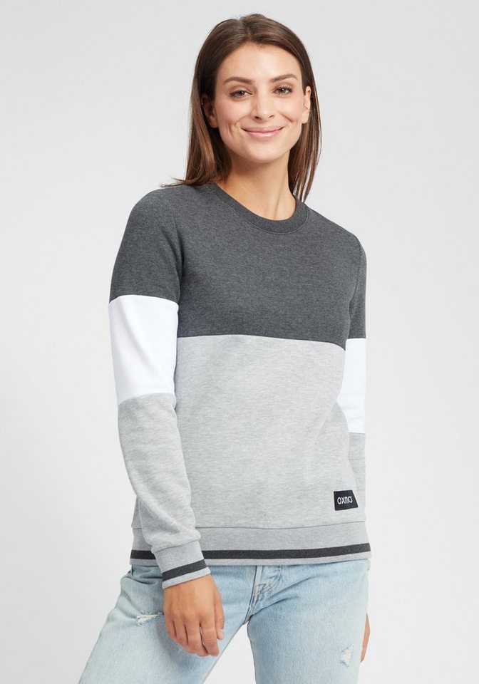 OXMO Hoodie OXOmaya Sportlicher Sweatpullover mit kontrastreichem Muster von OXMO