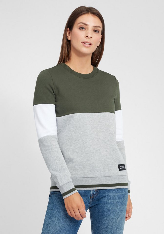 OXMO Hoodie OXOmaya Sportlicher Sweatpullover mit kontrastreichem Muster von OXMO