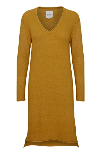 OXMO Ida Damen Strickkleid Feinstrickkleid Kleid, Größe:M, Farbe:Honey Mustard Melange (1710471) von OXMO