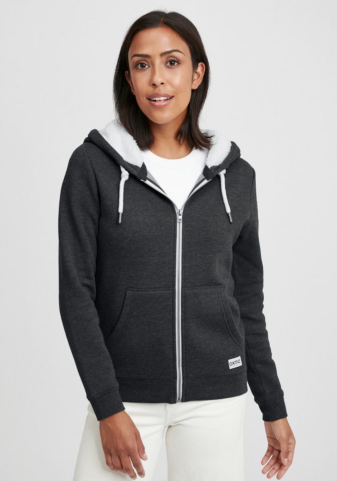 OXMO Kapuzensweatjacke OXBinja Hoodie Sweatjacke mit Teddy-Kapuze von OXMO