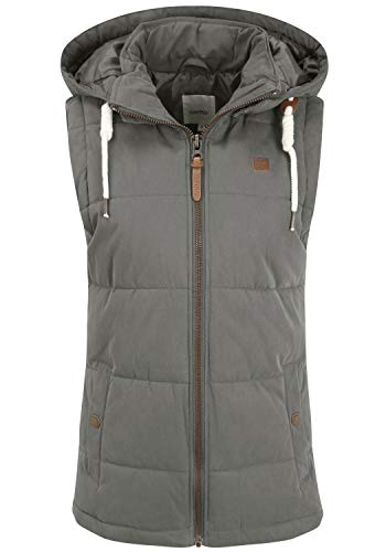 OXMO Lew Damen Weste Steppweste Outdoor Weste, Größe:L, Farbe:DARK GREY (792890) von OXMO