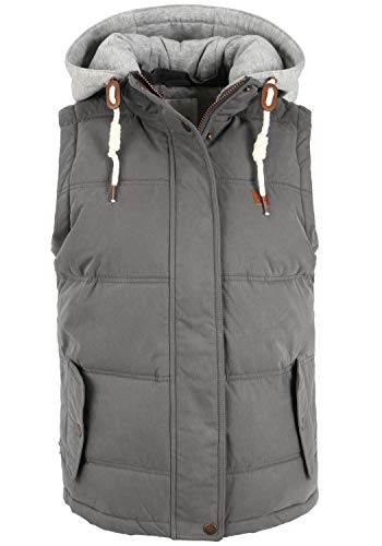 OXMO Lewonda Damen Weste Steppweste Outdoor Weste, Größe:XS, Farbe:DARK GREY (792890) von OXMO