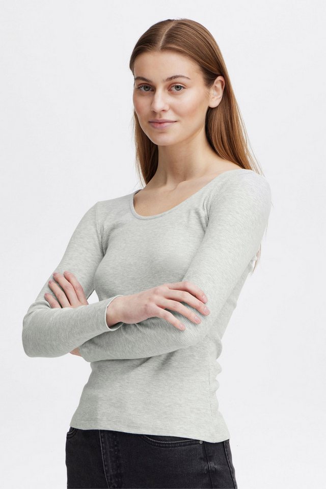 OXMO Longsleeve OXIskat basic Longsleeve aus Rippe von OXMO