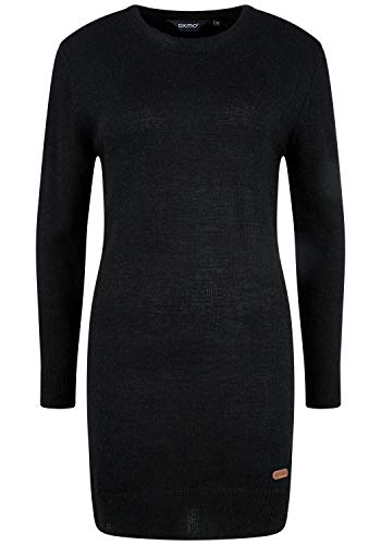 OXMO Natti Damen Strickkleid Feinstrickkleid Kleid, Größe:S, Farbe:Black (70155) von OXMO