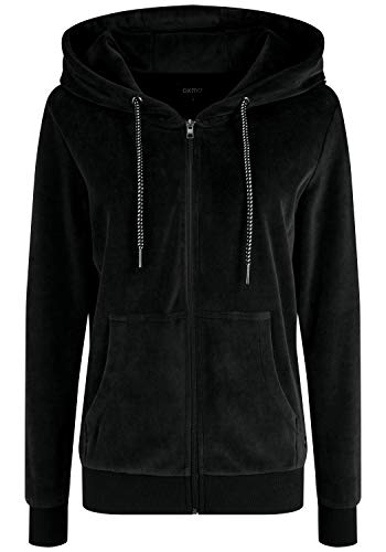 OXMO Nicky Damen Sweatjacke Kapuzenjacke Hoodie mit Kapuze, Größe:S, Farbe:Black (799000) von OXMO