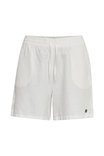 OXMO OXAlgea Damen Chino Shorts aus Leinenmix Bermuda Kurze Hose, Größe:40, Farbe:Off White (114800) von OXMO