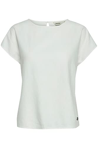 OXMO OXArnora Damen Bluse aus Leinenmix Blusenkleid, Größe:44, Farbe:Off White (114800) von OXMO