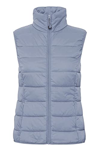 OXMO OXBena Damen Weste Steppweste Outdoor Weste Stehkragen leicht gefüttert, Größe:38, Farbe:Stonewash (173917) von OXMO