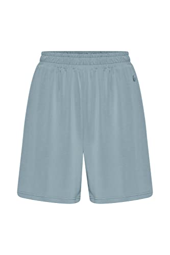 OXMO OXBjörk Damen Chino Shorts Bermuda Kurze Hose Stoffshorts mit elastischem Bund Regular Fit, Größe:L, Farbe:Smoke Blue (174412) von OXMO