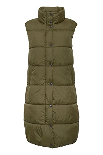 OXMO OXBodani Steppweste Damen lange Weste Outdoor Weste, Größe:36, Farbe:Olive Night (190515) von OXMO