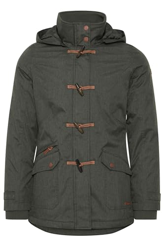 OXMO OXBrooke Damen Winterparka Parka Mantel Im Dufflecoat Stil mit Kapuze, Größe:M, Farbe:CLIMB IVY (793785) von OXMO
