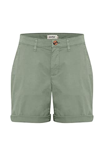 OXMO OXCharline Damen Shorts Bermuda Kurze Hose Chino mit Gürtelschlaufen Regular Fit, Größe:38, Farbe:Seagrass (166008) von OXMO