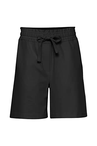 OXMO OXDaniella Shorts Damen Shorts Elegante Kurze Hose mit Stretch elastischer Bund mit Tunnelzug Regular-Fit, Größe:38, Farbe:Black (200451) von OXMO