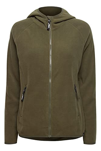 OXMO OXFinja Damen Fleecejacke Sweatjacke Jacke mit Kapuze Reißverschlusstaschen Regular fit, Größe:S, Farbe:Ivy Green (190512) von OXMO