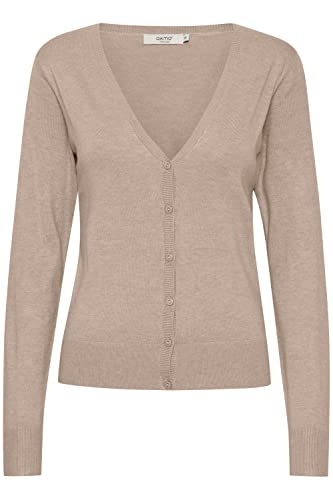 OXMO OXHelene - 21800077 ME Damen Strickjacke Cardigan Fein-Strick, Größe:M, Farbe:Cement Melange (1407081) von OXMO