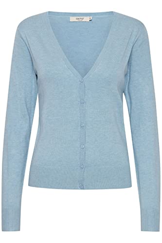 OXMO OXHelene - 21800077 ME Damen Strickjacke Cardigan Fein-Strick, Größe:XL, Farbe:Blue Bell Melange (1441211) von OXMO