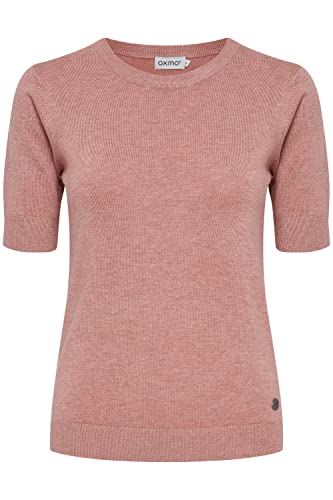 OXMO OXHelin Damen Strickpullover Feinstrick Pullover mit Rundhals-Ausschnitt und 3/4-Ärmeln, Größe:L, Farbe:Ash Rose Melange (1715141) von OXMO