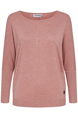 OXMO OXHerdis Damen Strickpullover Feinstrick Pullover mit Rundhalsausschnitt, Größe:M, Farbe:Ash Rose Melange (1715141) von OXMO