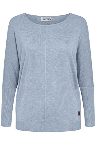 OXMO OXHerdis Damen Strickpullover Feinstrick Pullover mit Rundhalsausschnitt, Größe:XXL, Farbe:Kentucky Blue Melange (1539151) von OXMO