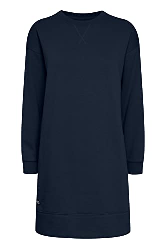 OXMO OXHolly Damen Freizeitkleid Kleid Langarm Midi-Länge O-Neck, Größe:XS, Farbe:Total Eclipse (194010) von OXMO