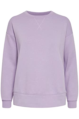 OXMO OXHolma Damen Sweatshirt Pullover Sweater mit Rundhals-Ausschnitt, Größe:L, Farbe:Sand Verbena (163720) von OXMO