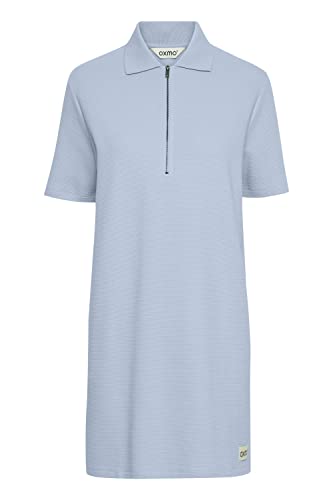 OXMO OXJonna Damen Freizeitkleid Kleid Polokleid Polokragen Kurze Ärmel, Größe:L, Farbe:Kentucky Blue (153915) von OXMO