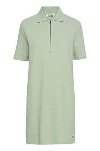 OXMO OXJonna Damen Freizeitkleid Kleid Polokleid Polokragen Kurze Ärmel, Größe:M, Farbe:Frosty Green (155706) von OXMO