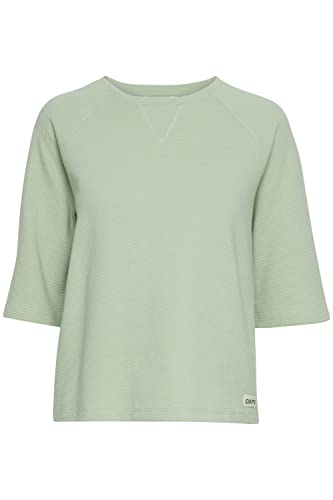 OXMO OXJonne Damen Sweatshirt Pullover Sweater mit 3/4-Ärmeln und Rundhalsausschnitt, Größe:XL, Farbe:Frosty Green (155706) von OXMO