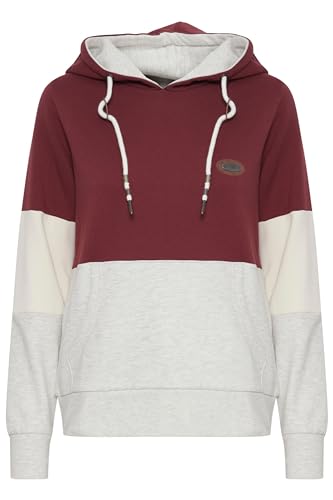 OXMO OXKathrine Damen Kapuzenpullover Hoodie Pullover mit Kapuze, Größe:L, Farbe:Chocolate Truffle (191526) von OXMO