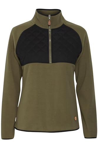 OXMO OXMalita Damen Fleecejacke Sweatjacke Jacke mit Stehkragen, Größe:M, Farbe:Dusty Olive (180515) von OXMO