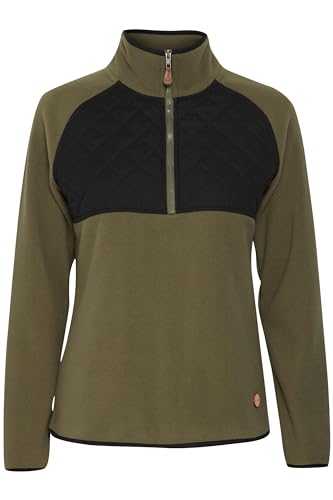 OXMO OXMalita Damen Fleecejacke Sweatjacke Jacke mit Stehkragen, Größe:XXL, Farbe:Dusty Olive (180515) von OXMO