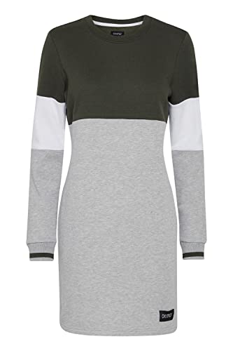 OXMO OXOmila Damen Sweatkleid Freizeitkleid Kleid Langarm Regular Fit, Größe:XS, Farbe:Climbing Ivy (190307) von OXMO