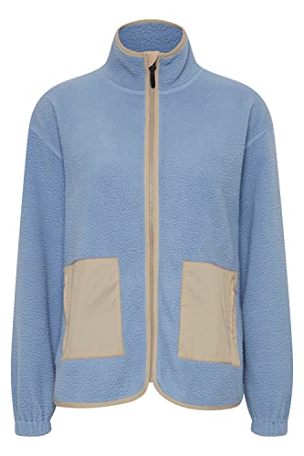 OXMO OXPIPER Fleecejacke Damen Sweatjacke Jacke mit Teddyfutter, Größe:S, Farbe:Infinity (174015) von OXMO