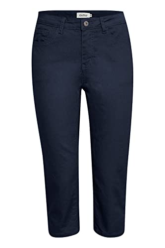 OXMO OXPam Damen Hose Stoffhose Caprihose mit Stretch-Anteil Regular Fit, Größe:40, Farbe:Total Eclipse (194010) von OXMO