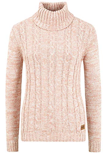 OXMO OXPhilipa Damen Rollkragenpullover Pullover mit Rollkragen 100% Baumwolle Regular fit, Größe:M, Farbe:Powder ROS (795178) von OXMO