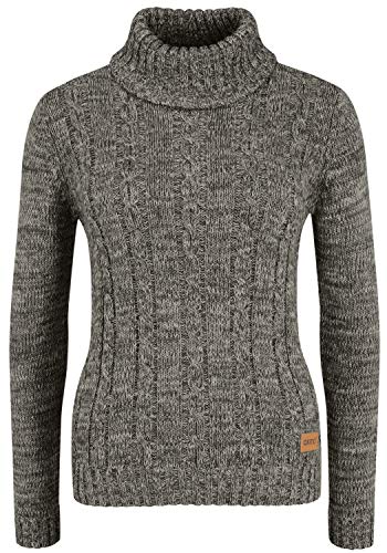 OXMO OXPhilipa Damen Rollkragenpullover Pullover mit Rollkragen 100% Baumwolle Regular fit, Größe:XS, Farbe:Dark Grey (792890) von OXMO