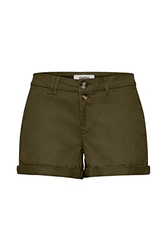 OXMO OXPiera Damen Chino Shorts Bermuda Kurze Hose mit Stretch, Größe:38, Farbe:Grape Leaf (190511) von OXMO