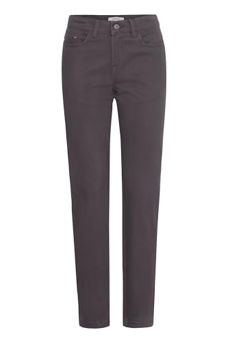 OXMO OXPisla Damen Stoffhose Hose Pants mit Eingrifftaschen Gürtelschlaufen Label-Details Baumwollmischung Regular fit, Größe:38, Farbe:Ebony (194104) von OXMO