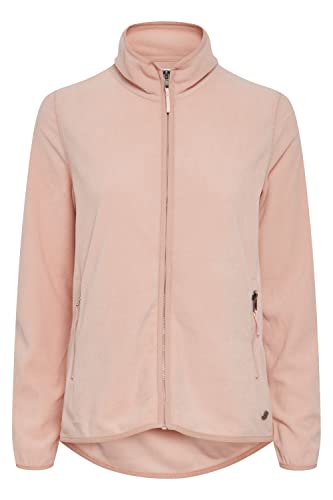 OXMO OXRikka Damen Fleecejacke Sweatjacke Jacke mit Stehkragen Regular Fit, Größe:L, Farbe:Mahogany Rose (151511) von OXMO