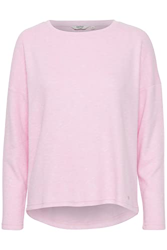 OXMO OXSanne Damen Sweatshirt Pullover Sweater Rundhals O-Neck überschnittene Ärmel meliert mit Stretch, Größe:M, Farbe:Pink Sachet Melange (1427101) von OXMO