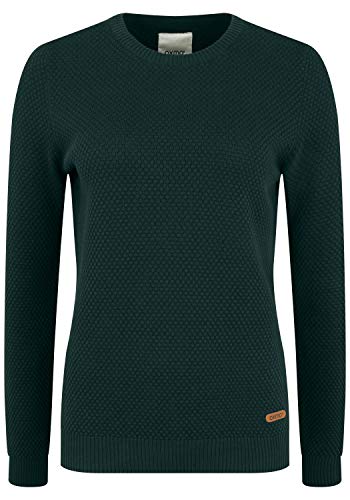 OXMO OXSarah Damen Strickpullover Feinstrick Pullover mit Rundhals-Ausschnitt Rippbündchen 100% Baumwolle Regular fit, Größe:XS, Farbe:Ponderosa (793680) von OXMO