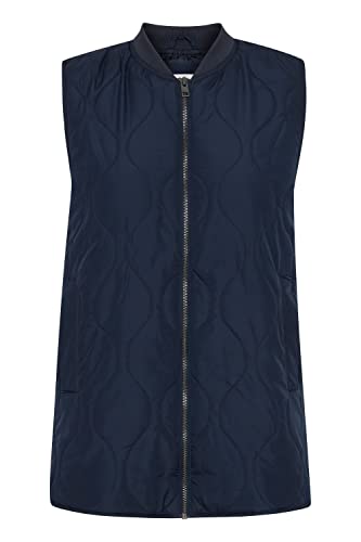 OXMO OXSvala Damen Weste Steppweste Outdoor Weste leicht gefüttert mit Blousonkragen, Größe:S, Farbe:Total Eclipse (194010) von OXMO
