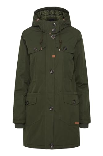 OXMO OXTala Damen Wintermantel Parka Mantel gefüttert mit hochabschließendem Kragen, Größe:XL, Farbe:Rosin (190509) von OXMO