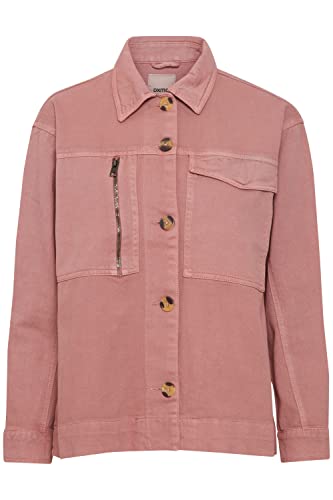 OXMO OXTami Damen Übergangsjacke Jacke leicht gefüttert mit Hemdkragen aus 100% Baumwolle, Größe:XL, Farbe:Ash Rose (171514) von OXMO