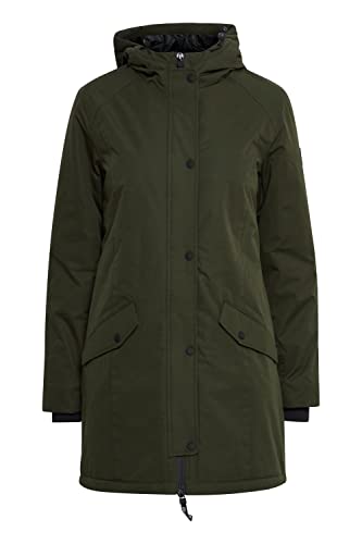 OXMO OXTamila Damen Übergangsmantel Parka Lange Jacke mit Kapuze, Größe:S, Farbe:Rosin (190509) von OXMO