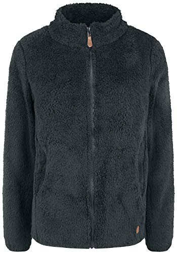OXMO OXTelsa Damen Fleecejacke Sweatjacke Jacke mit Stehkragen Eingrifftaschen Reißverschluss Regular fit, Größe:2XL, Farbe:Insignia B (791991) von OXMO