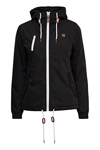 OXMO OXTilda Damen Übergangsjacke Jacke mit Kapuze, Größe:L, Farbe:Black (799000) von OXMO