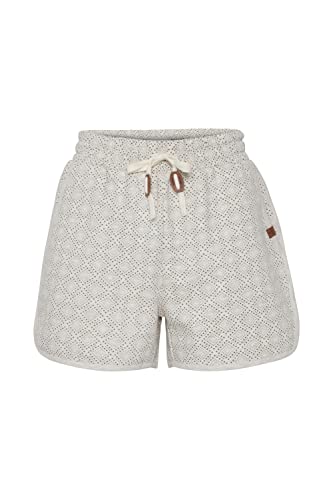 OXMO OXVenice Damen Sweatshorts Shorts Kurze Hose Gemustert mit elastischem Bund und Tunnelzug Regular-Fit, Größe:XS, Farbe:Oyster Grey Melange (201144) von OXMO