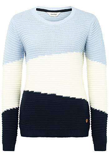 OXMO Olma Damen Strickpullover Grobstrick Pullover, Größe:M, Farbe:Sky Blue (144318) von OXMO