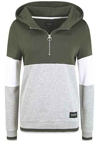 OXMO Omara Damen Kapuzenpullover Hoodie Pullover mit hochabschließender Kapuze, Größe:M, Farbe:Climbing Ivy (190307) von OXMO